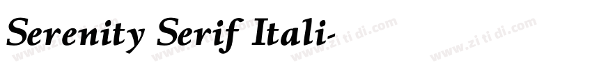 Serenity Serif Itali字体转换